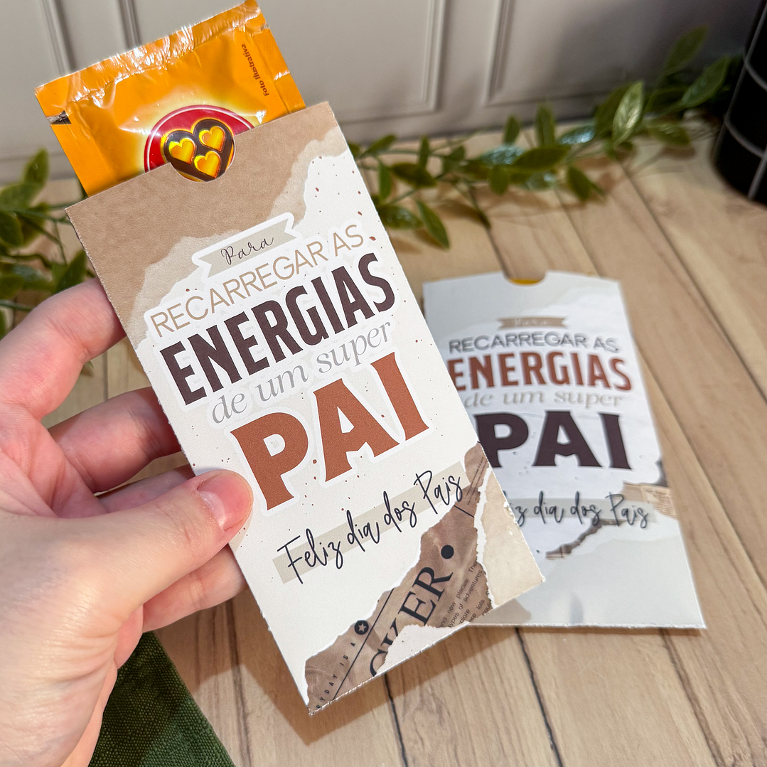 Porta sachê café Dia dos Pais Arquivo de Corte em PDF e Png para Baixar 1