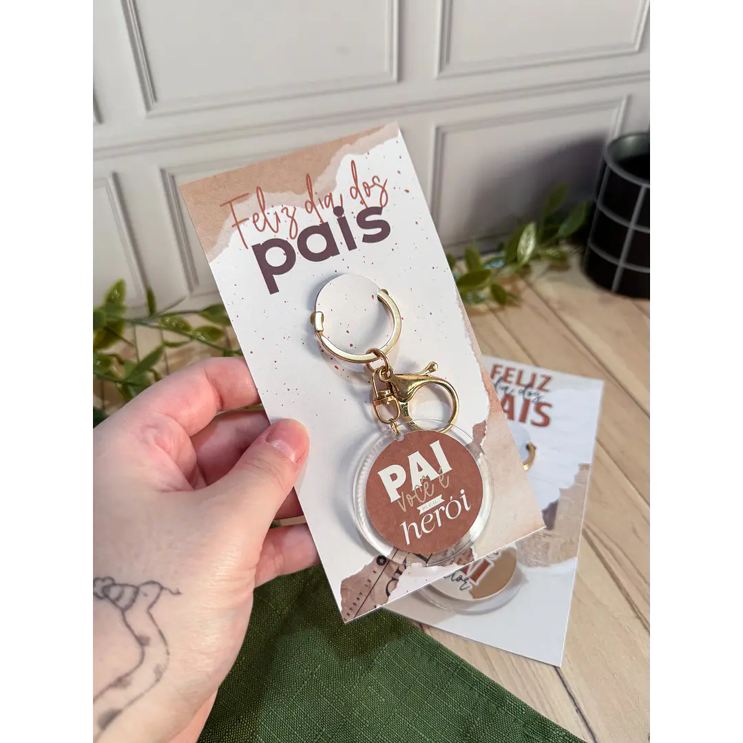 Chaveiros com card Dia dos Pais Arquivo de Corte em PDF e Png para Baixar 1