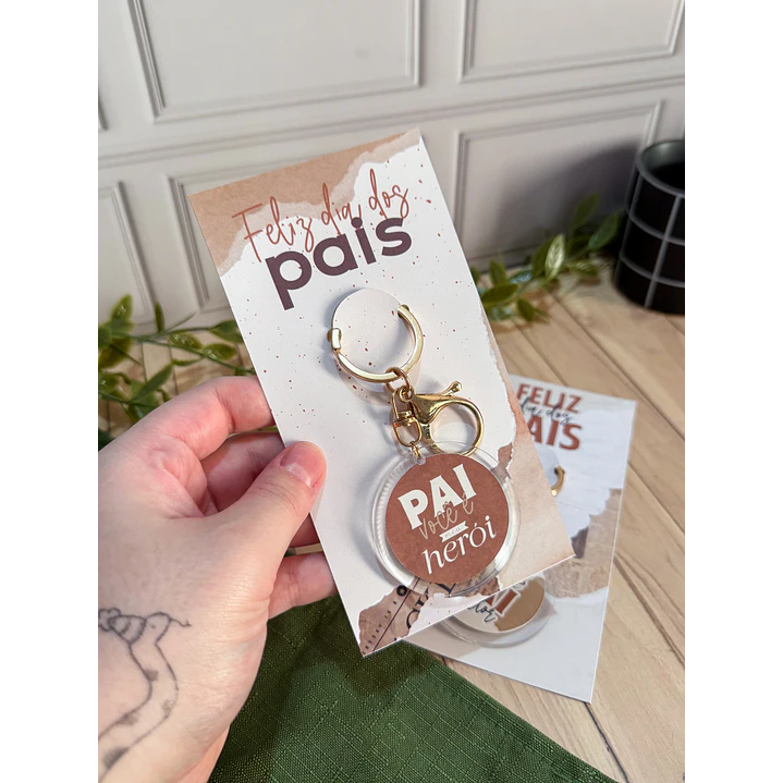 Chaveiros com card Dia dos Pais Arquivo de Corte em PDF e Png para Baixar 1