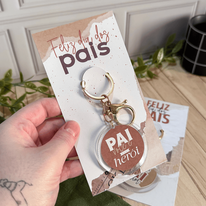 Chaveiros com card Dia dos Pais Arquivo de Corte em PDF e Png para Baixar 1