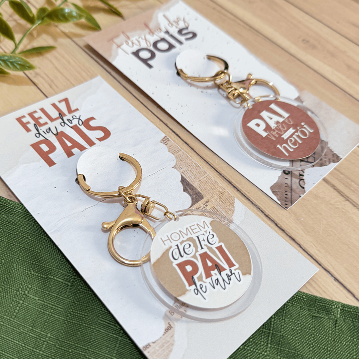 Chaveiros com card Dia dos Pais Arquivo de Corte em PDF e Png para Baixar 2