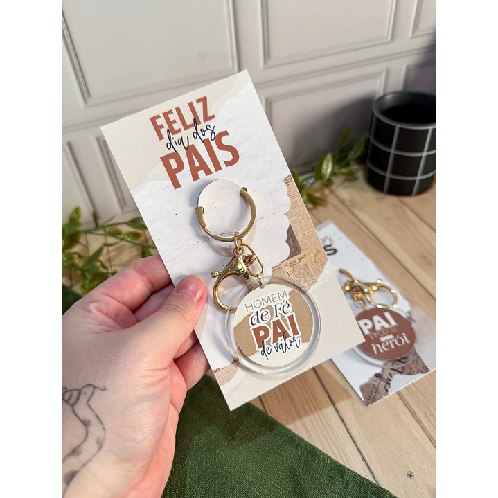 Chaveiros com card Dia dos Pais Arquivo de Corte em PDF e Png para Baixar 3