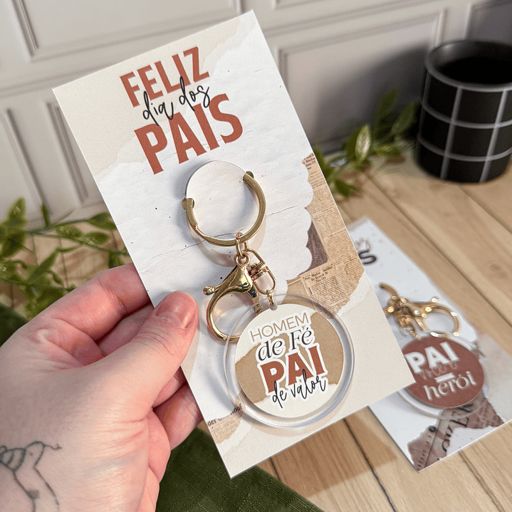 Chaveiros com card Dia dos Pais Arquivo de Corte em PDF e Png para Baixar 3