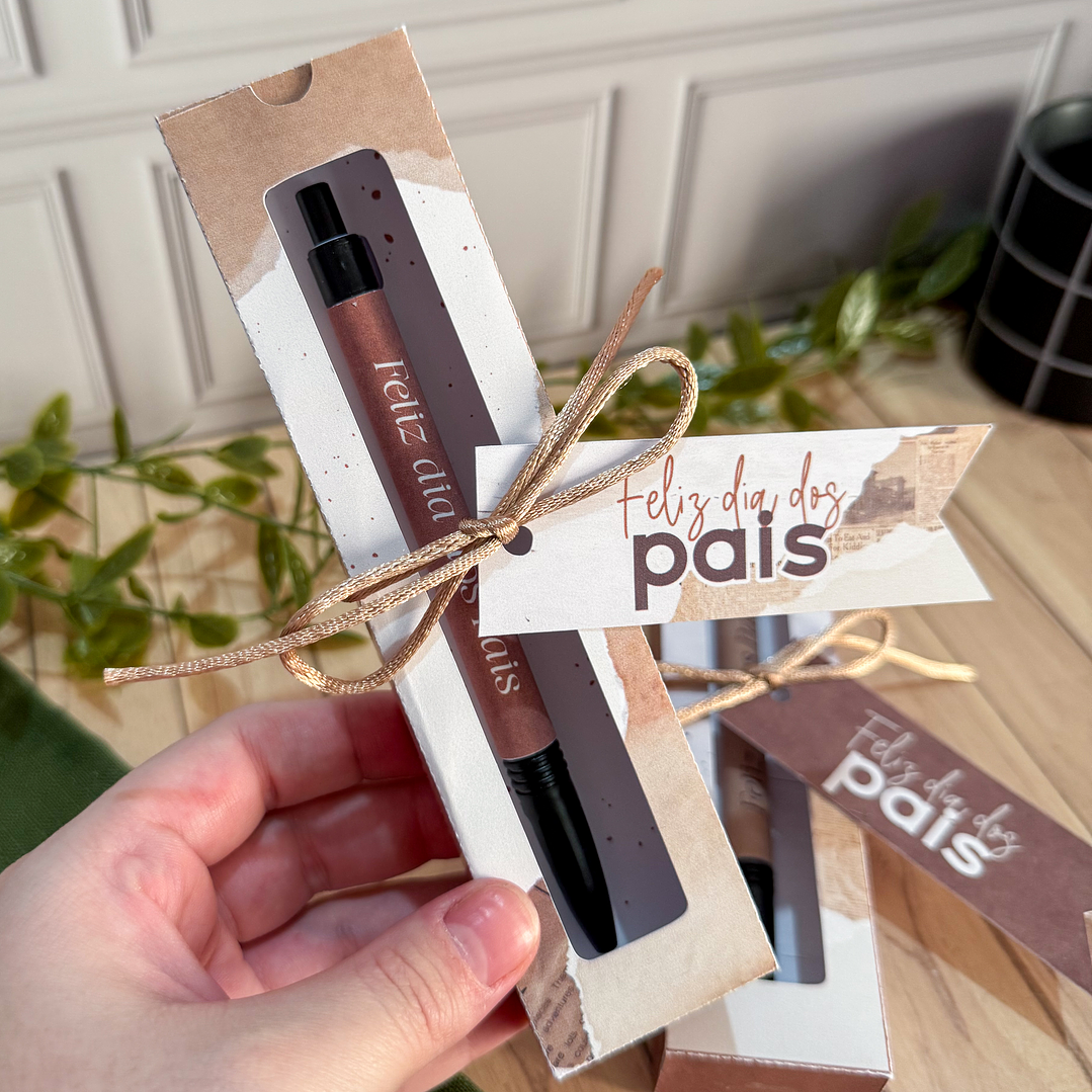 Caneta com caixa Dia dos Pais Arquivo de Corte em PDF e Png para Baixar 3