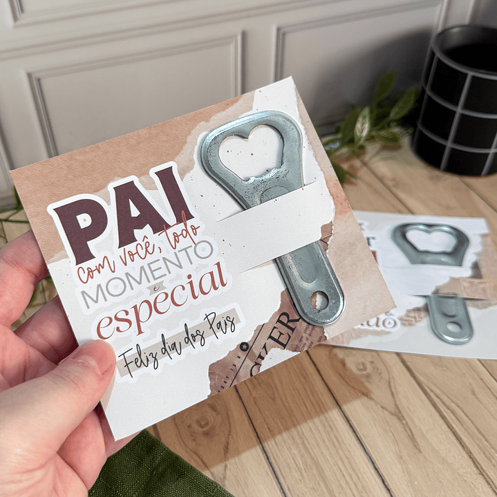 Card para abridor de garrafa Dia dos Pais Arquivo de Corte em PDF e Png para Baixar 1