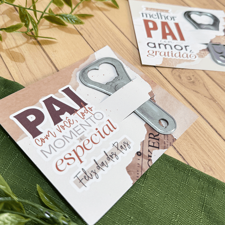 Card para abridor de garrafa Dia dos Pais Arquivo de Corte em PDF e Png para Baixar 2
