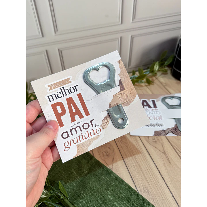Card para abridor de garrafa Dia dos Pais Arquivo de Corte em PDF e Png para Baixar 3