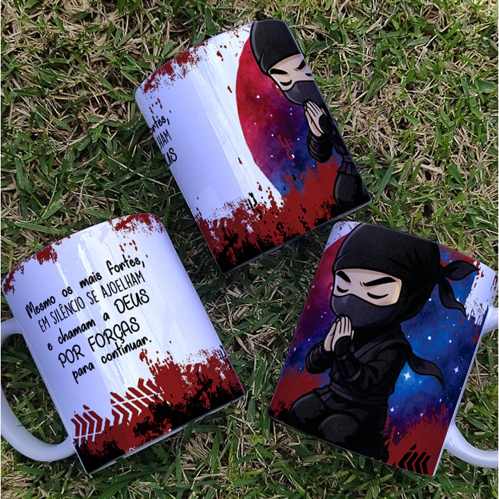 4 Artes para Caneca Religiosa Força Que Vem do Alto Arquivo Editável  1