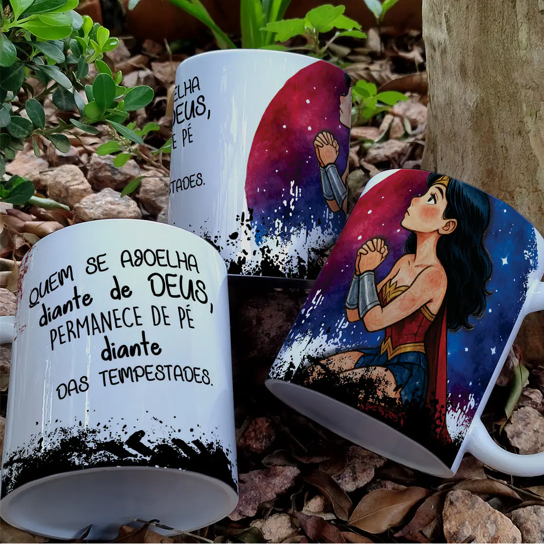 4 Artes para Caneca Religiosa Força Que Vem do Alto Arquivo Editável  2