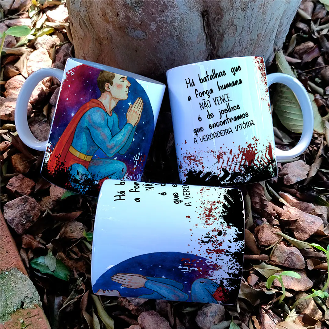 4 Artes para Caneca Religiosa Força Que Vem do Alto Arquivo Editável  4