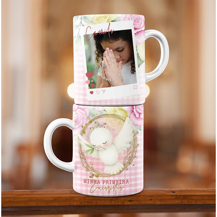6 Artes para Caneca Primeira Eucaristia Arquivo Editavel 3
