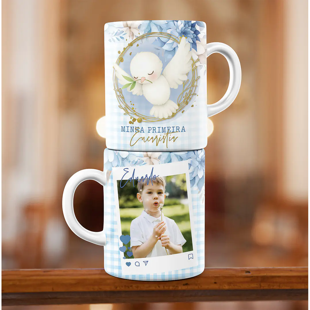 6 Artes para Caneca Primeira Eucaristia Arquivo Editavel 6