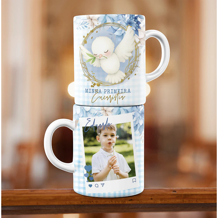 6 Artes para Caneca Primeira Eucaristia Arquivo Editavel 6