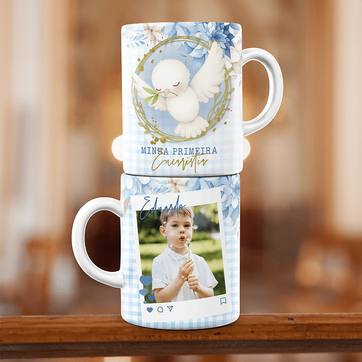 6 Artes para Caneca Primeira Eucaristia Arquivo Editavel 6