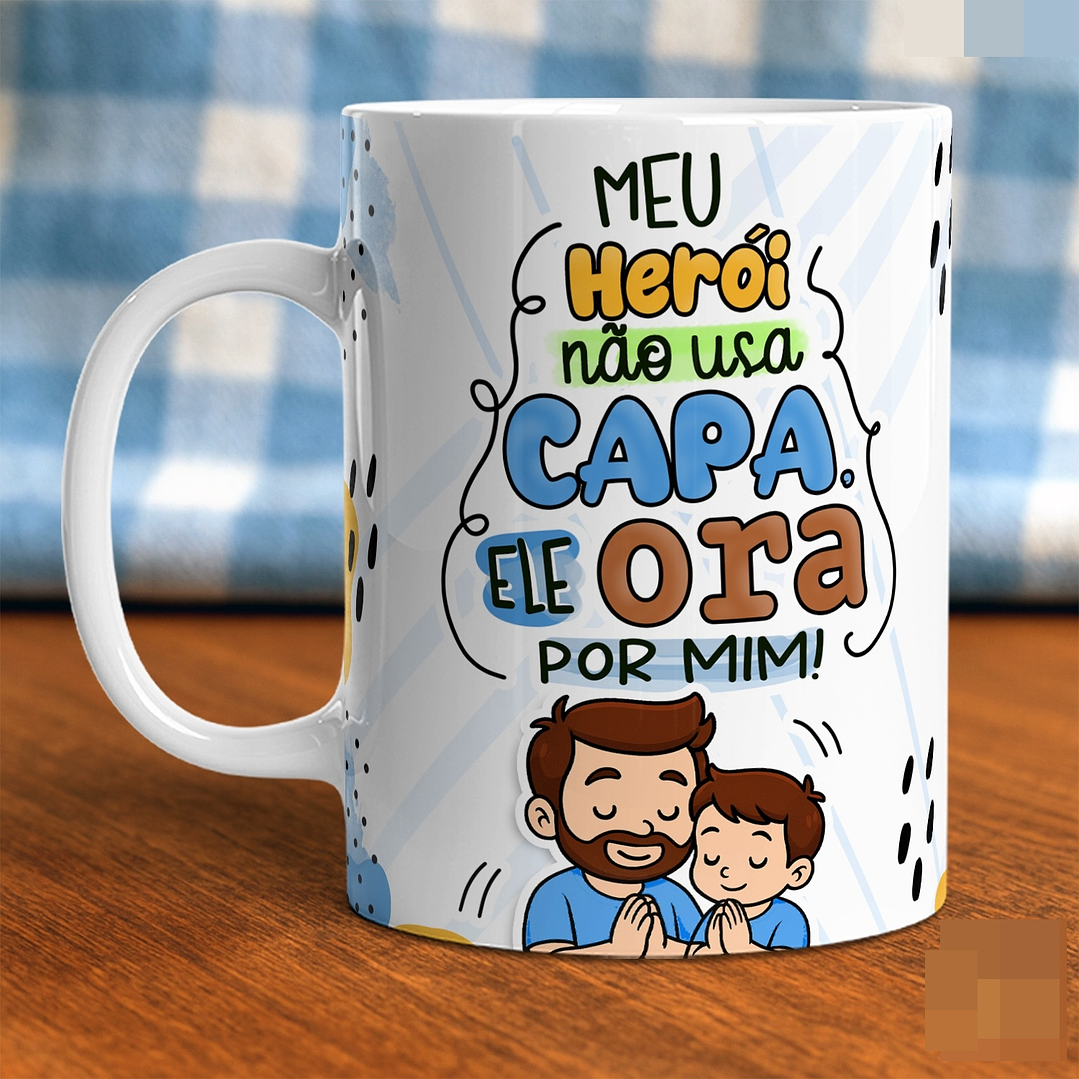 8 Artes para Caneca Dia dos Pais Papai, Meu exemplo de FÉ em Jpg  6