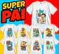106 Artes para Caneca, azulejo, almofada, e Camisa Dia dos Pais Cartoon + Kit Digital em Jpg - thumbnail 4