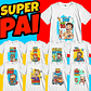 106 Artes para Caneca, azulejo, almofada, e Camisa Dia dos Pais Cartoon + Kit Digital em Jpg - Thumbnail 4