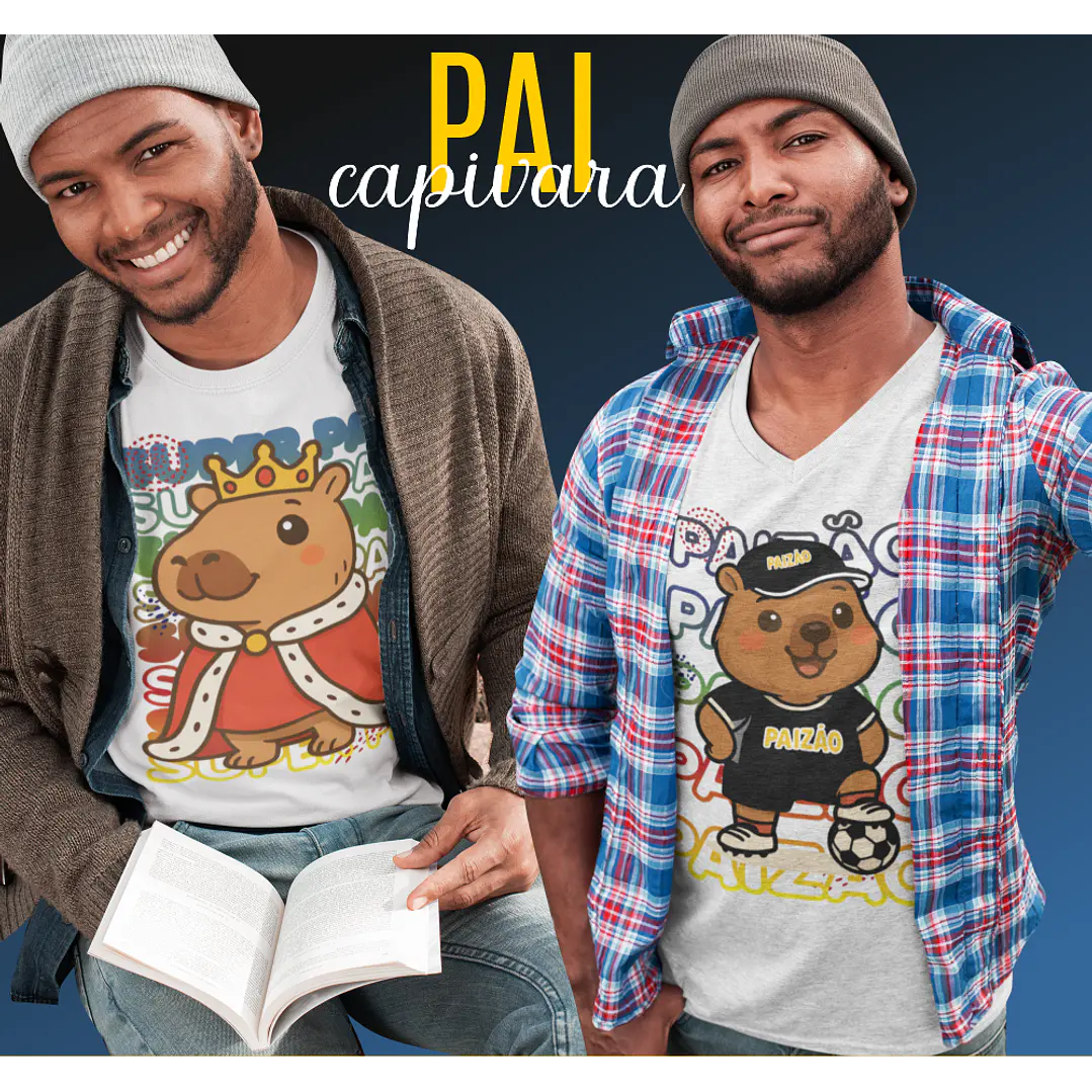 10 Artes para Camisa Dia dos Pais  Capivara Arquivo em Png 3