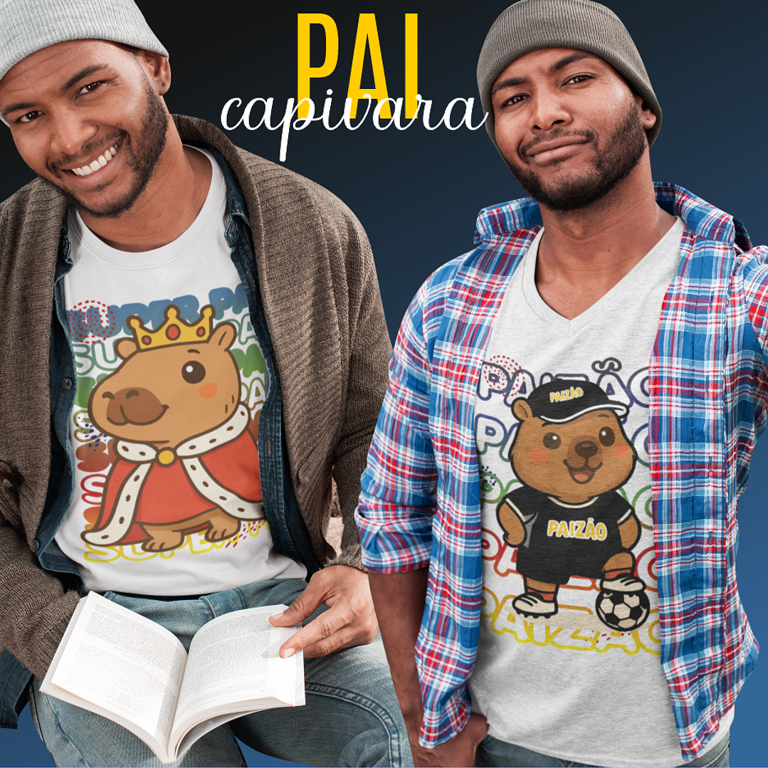 10 Artes para Camisa Dia dos Pais  Capivara Arquivo em Png 3