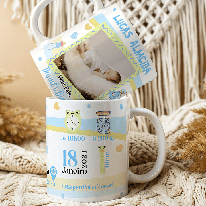 10 Artes para Caneca Nascimento Arquivo Editável  2