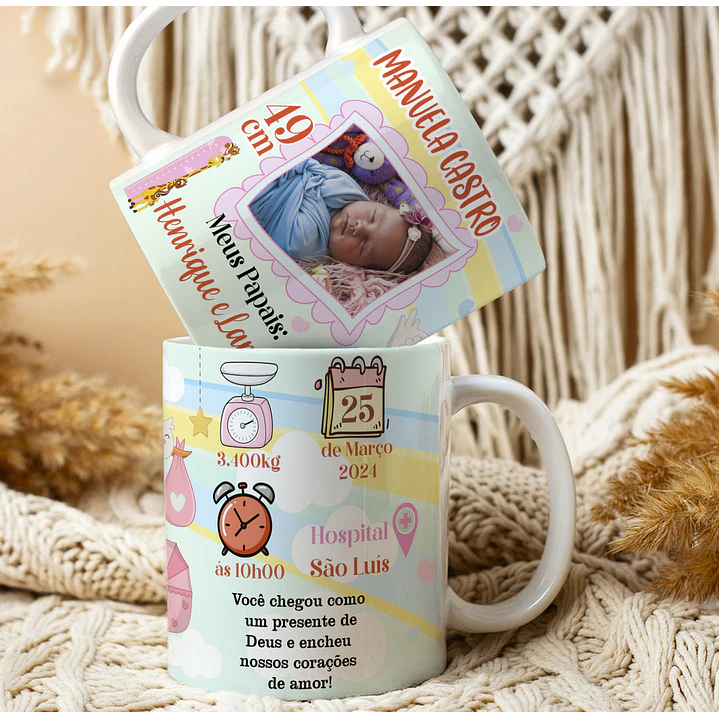 10 Artes para Caneca Nascimento Arquivo Editável  8