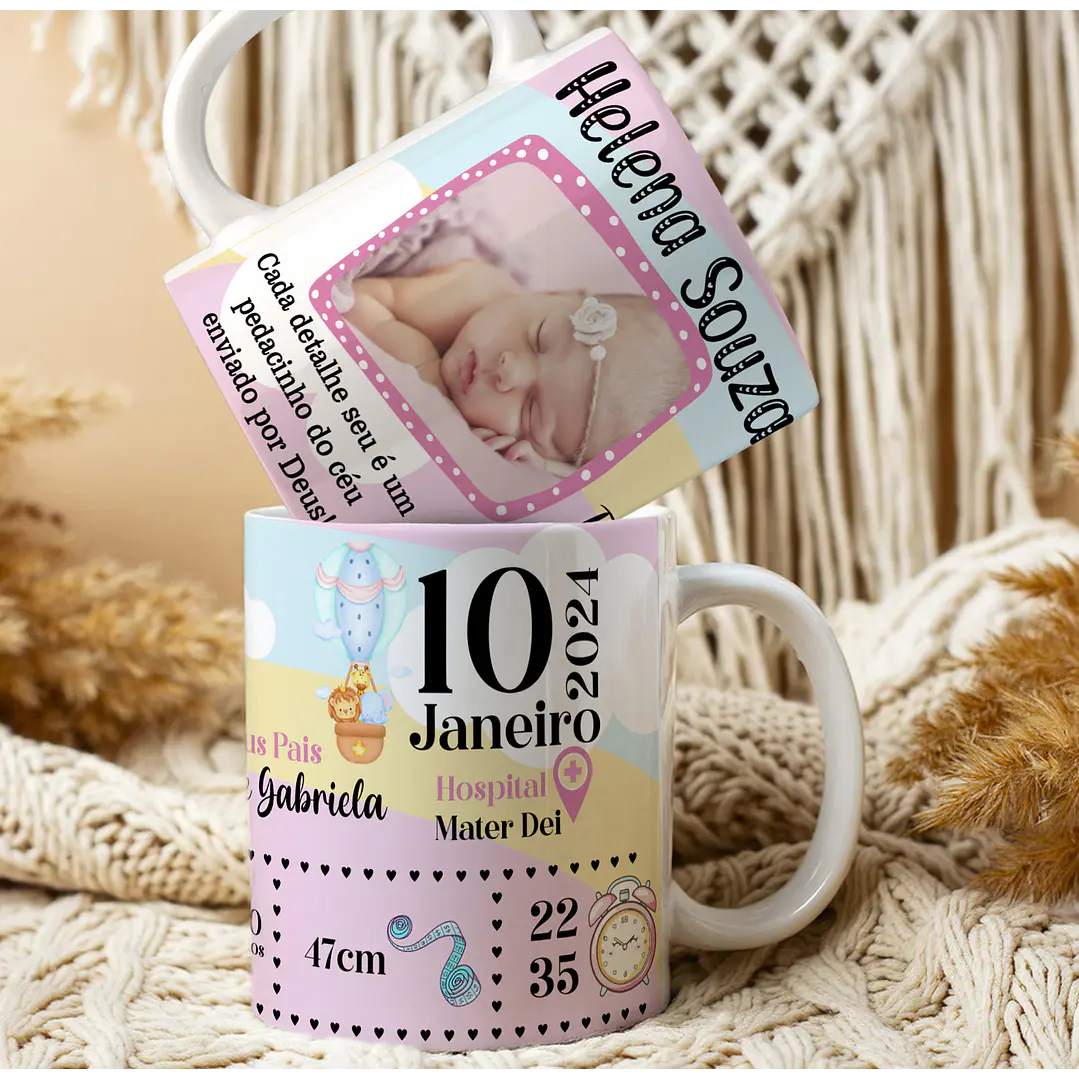 10 Artes para Caneca Nascimento Arquivo Editável  9