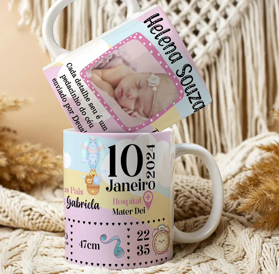 10 Artes para Caneca Nascimento Arquivo Editável  9