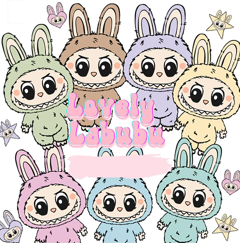Kit Digital Labubu em Png 