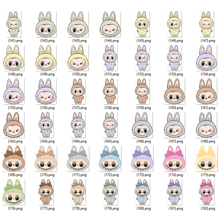 Kit Digital Labubu em Png  5