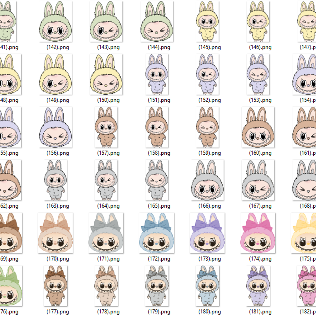 Kit Digital Labubu em Png  5