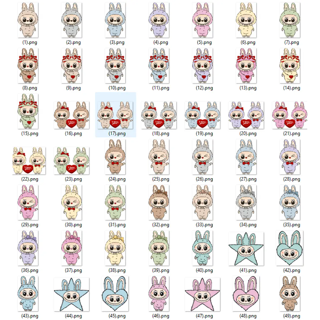 Kit Digital Labubu em Png  7