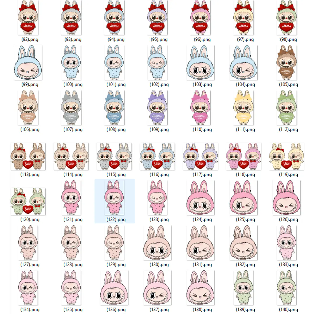 Kit Digital Labubu em Png  8