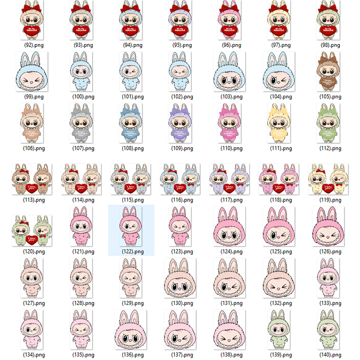Kit Digital Labubu em Png  8