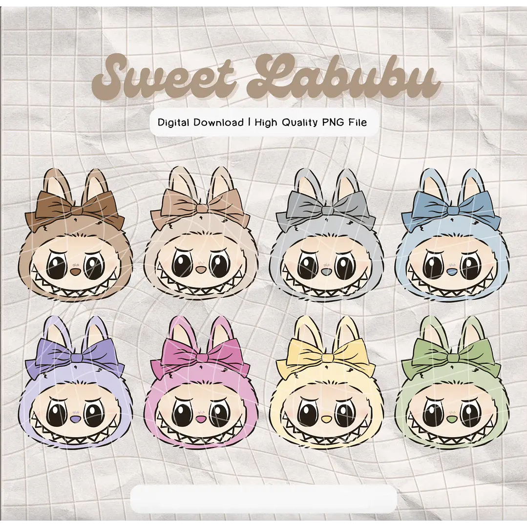 Kit Digital Labubu em Png  3