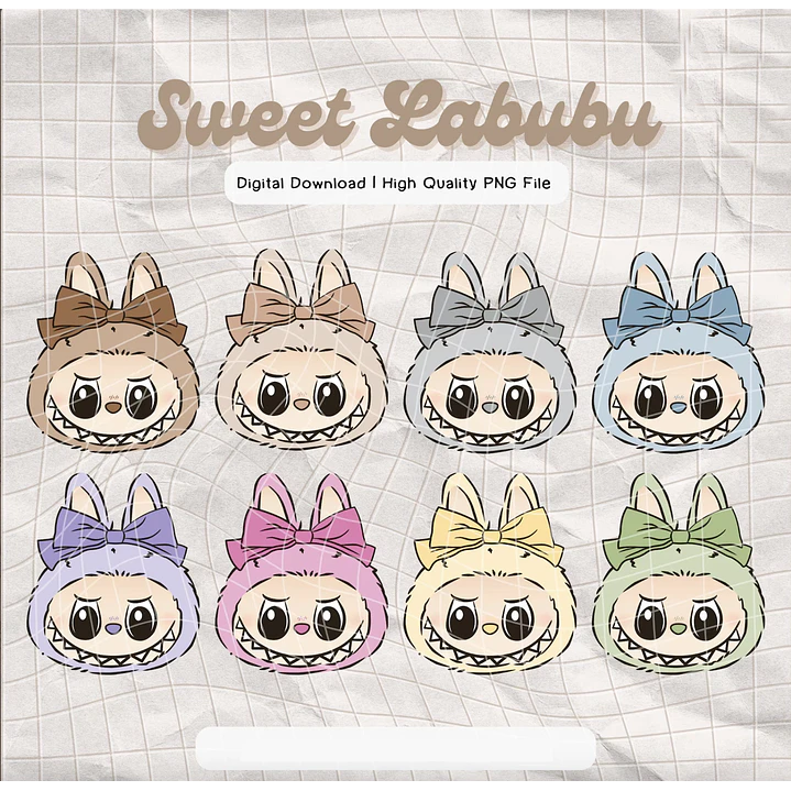 Kit Digital Labubu em Png  3