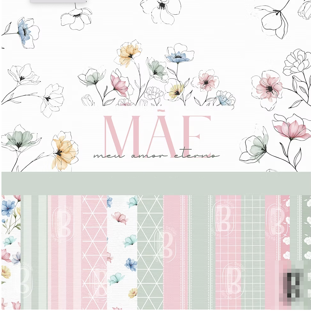 Kit Digital Doce Espera Dia das Mães em Png 2