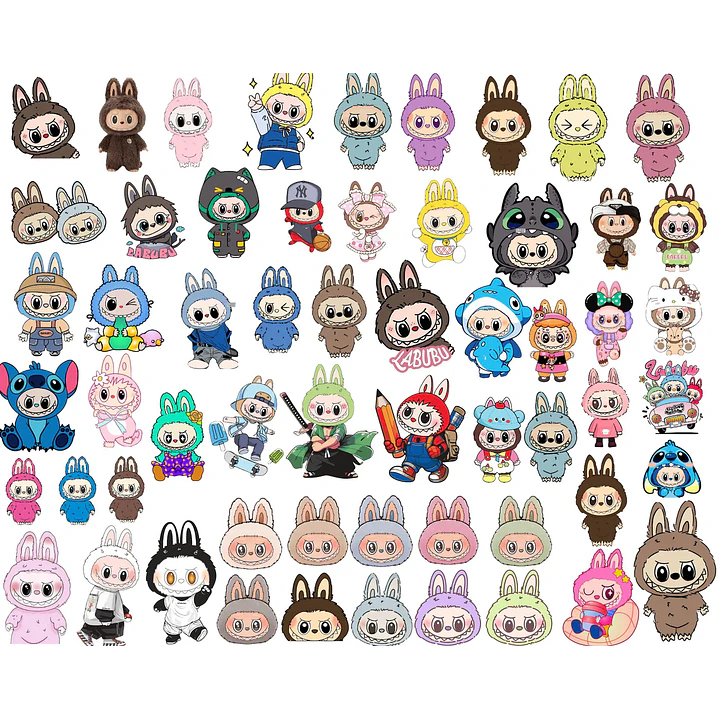 Kit Digital Labubu em Png 1