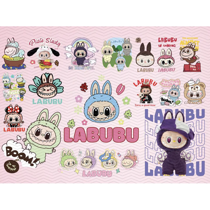Kit Digital Labubu em Png 2