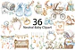 Kit Digital Baby Boho e Neutro Aquarela em Png  - Thumbnail 2