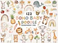 Kit Digital Baby Boho e Neutro Aquarela em Png  - Thumbnail 1