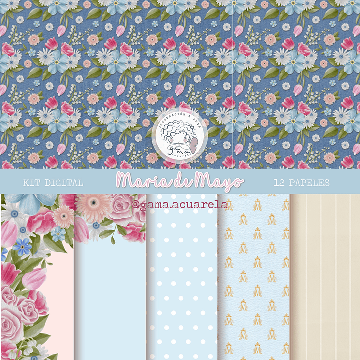 Kit Digital Virgem Maria, Fátima Maria Auxiliadora em Png 5