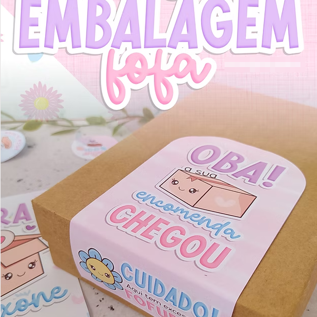 Kit Digital Embalagens Fofas + Mimos em Png  1