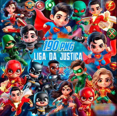 Kit Digital Liga da Justiça em Png 