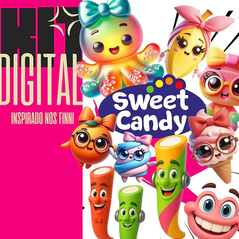 Kit Digital Sweet Candy em Png 