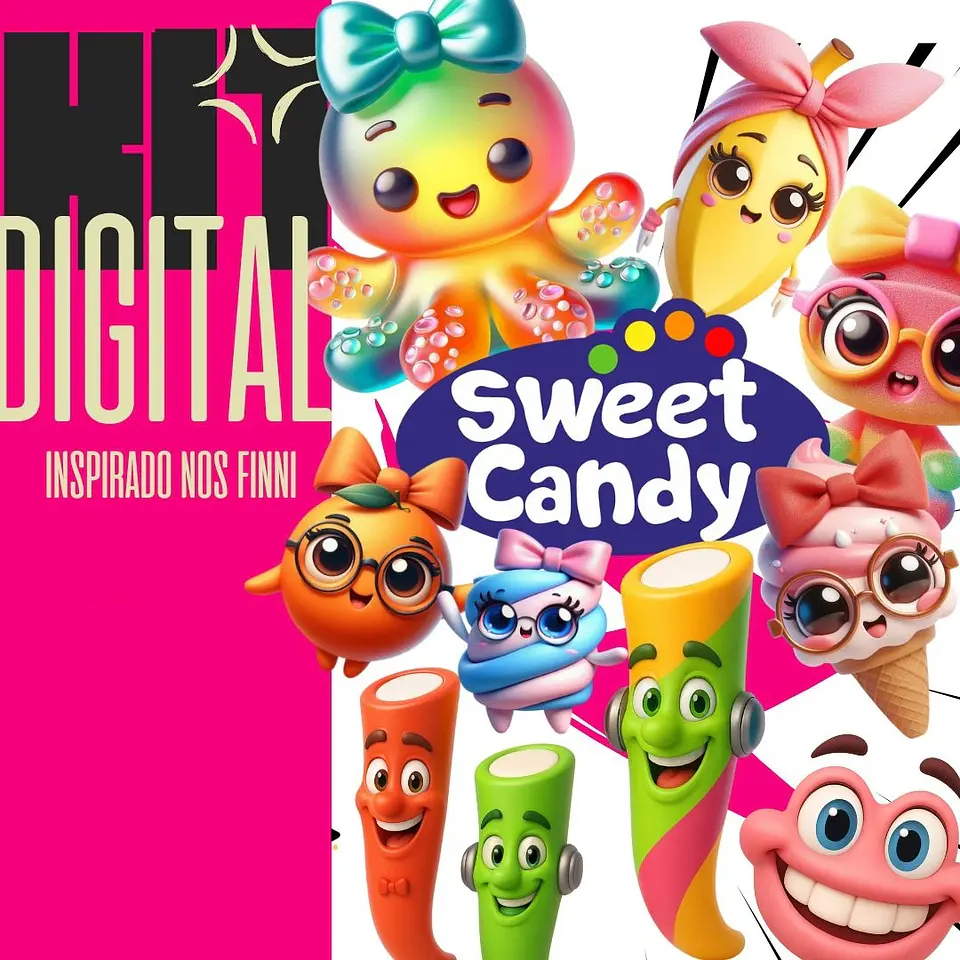Kit Digital Sweet Candy em Png  1