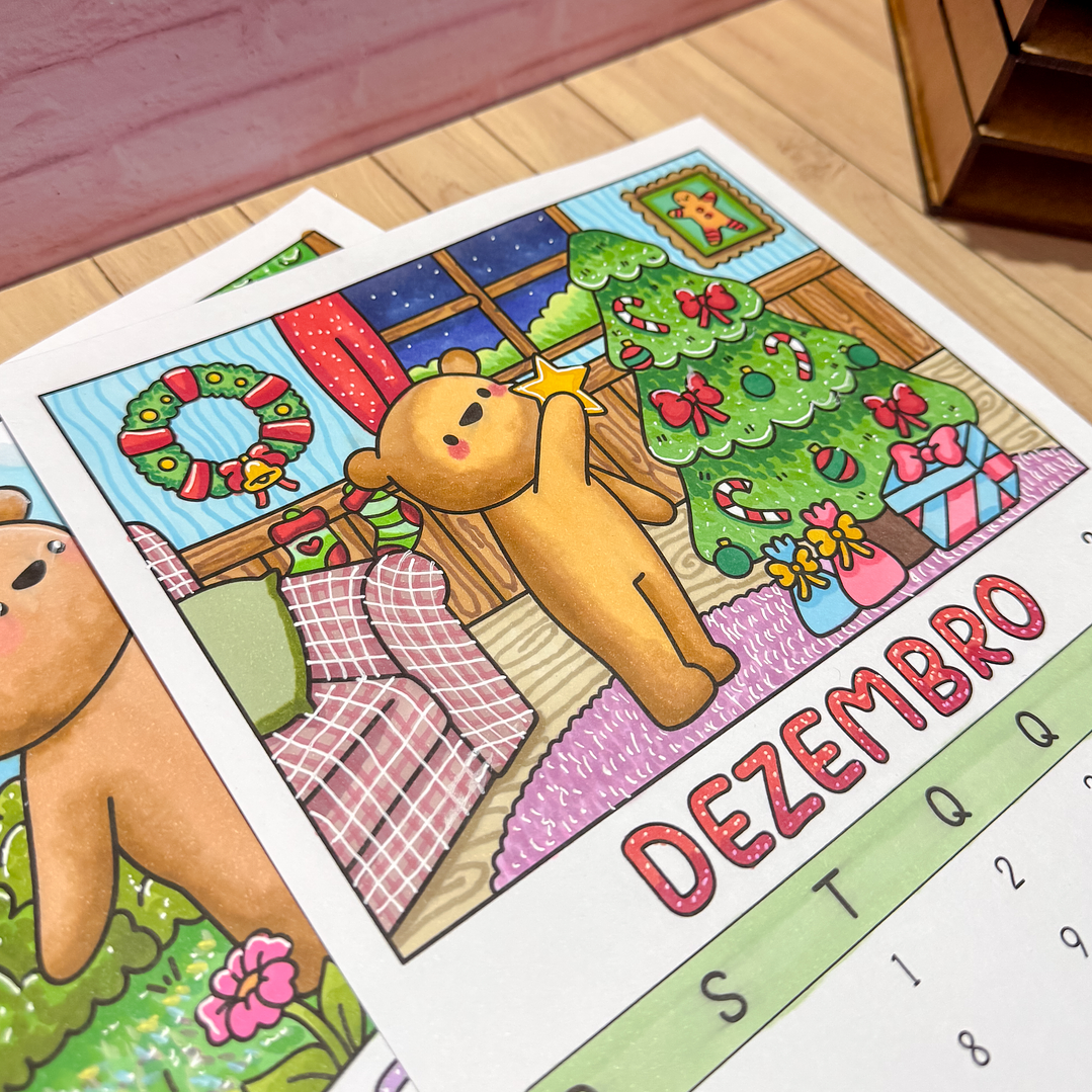 Kit Digital Calendário para Colorir Bobie Goods 2026 em Png  6
