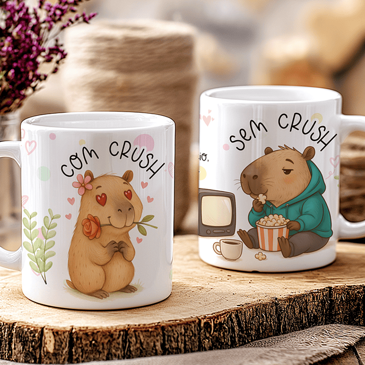 7 Artes Canecas Capivaras Fofas Irônica Arquivos em Jpg  6