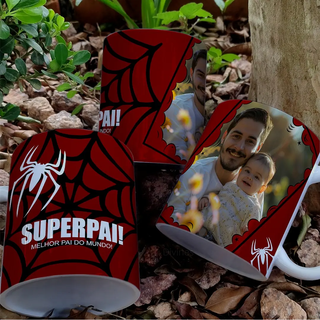 8 Artes para Caneca Dia dos Pais Heróis Arquivo Editável  1
