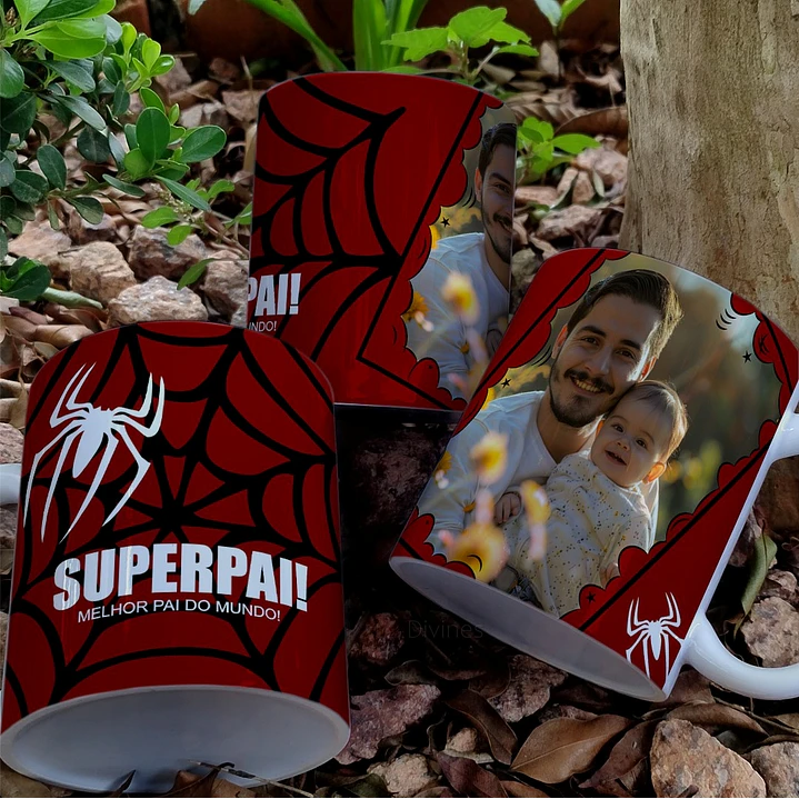 8 Artes para Caneca Dia dos Pais Heróis Arquivo Editável  1