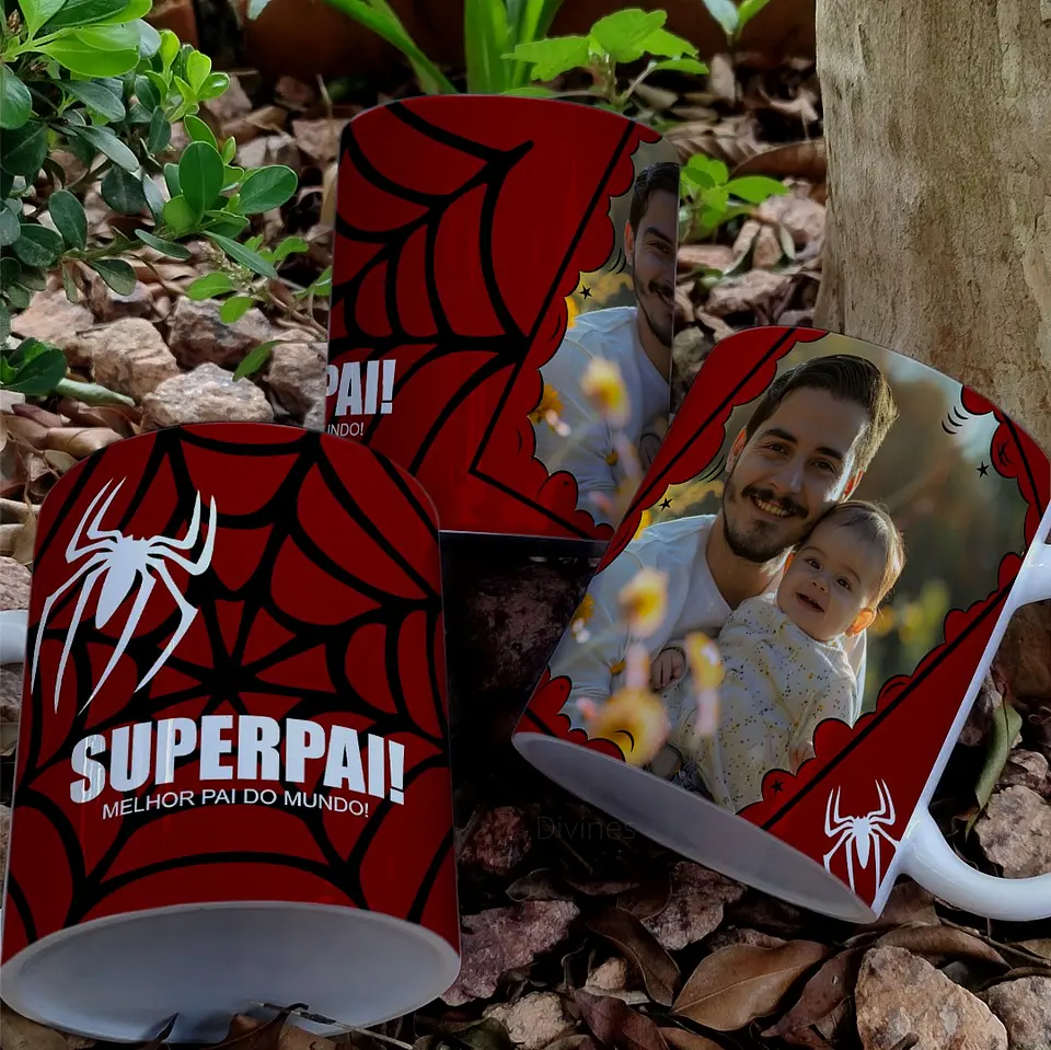 8 Artes para Caneca Dia dos Pais Heróis Arquivo Editável  1